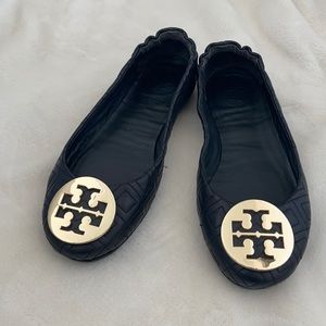 Tory Burch Minnie Travel Ballet Flat Black Size 5